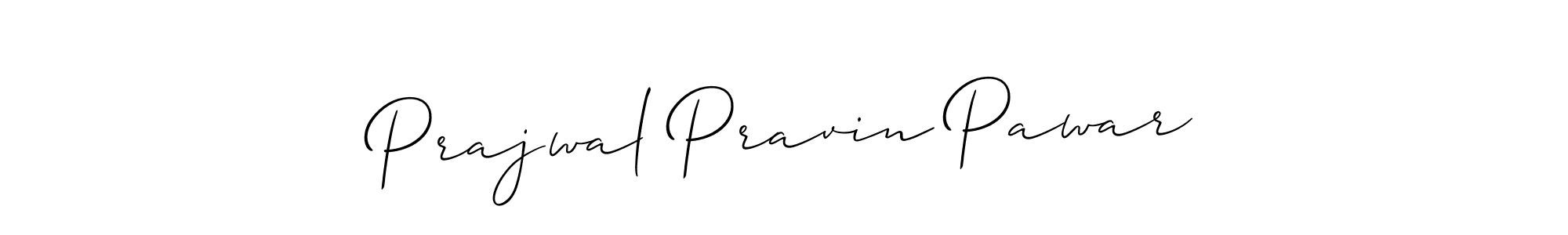 Design your own signature with our free online signature maker. With this signature software, you can create a handwritten (Allison_Script) signature for name Prajwal Pravin Pawar. Prajwal Pravin Pawar signature style 2 images and pictures png