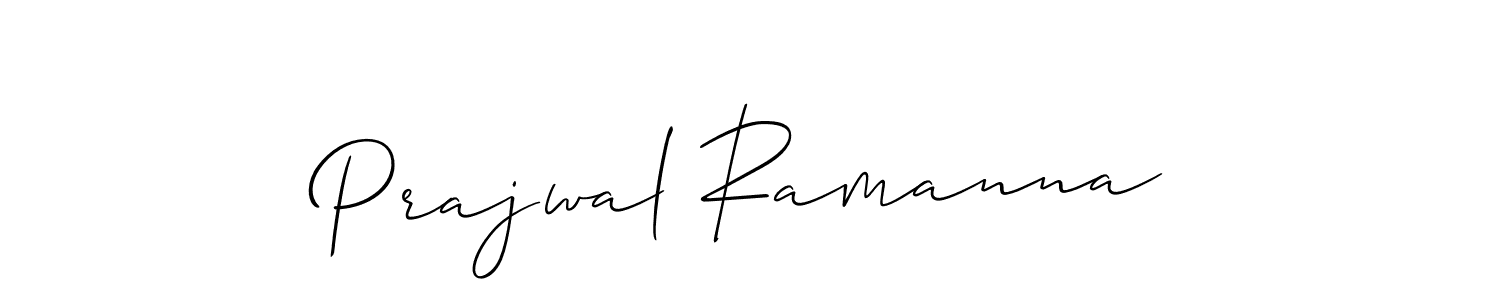 Prajwal Ramanna stylish signature style. Best Handwritten Sign (Allison_Script) for my name. Handwritten Signature Collection Ideas for my name Prajwal Ramanna. Prajwal Ramanna signature style 2 images and pictures png
