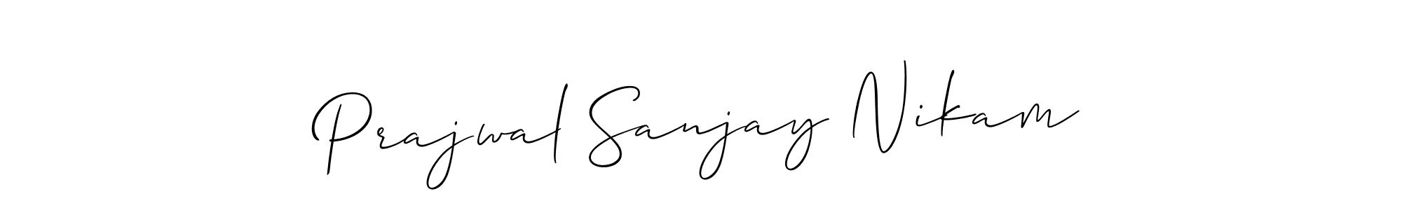 Use a signature maker to create a handwritten signature online. With this signature software, you can design (Allison_Script) your own signature for name Prajwal Sanjay Nikam. Prajwal Sanjay Nikam signature style 2 images and pictures png