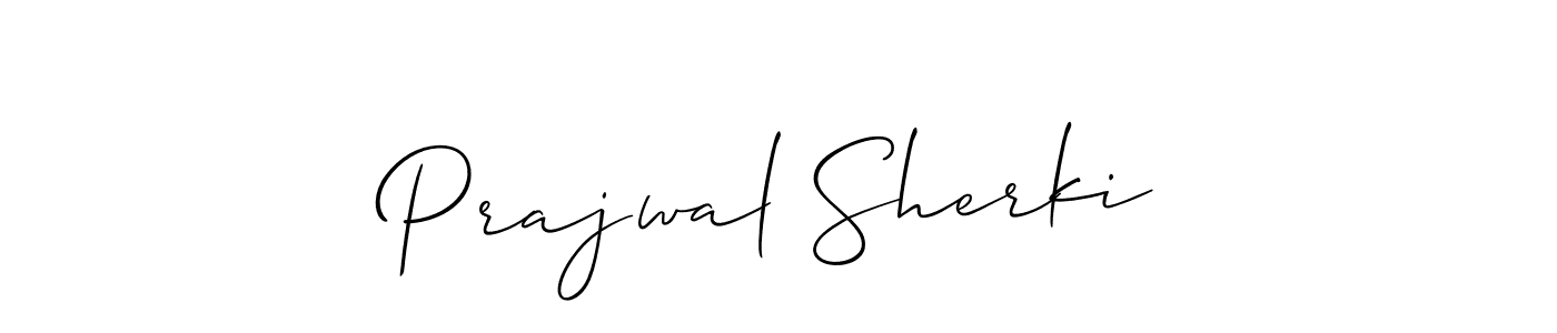 This is the best signature style for the Prajwal Sherki name. Also you like these signature font (Allison_Script). Mix name signature. Prajwal Sherki signature style 2 images and pictures png