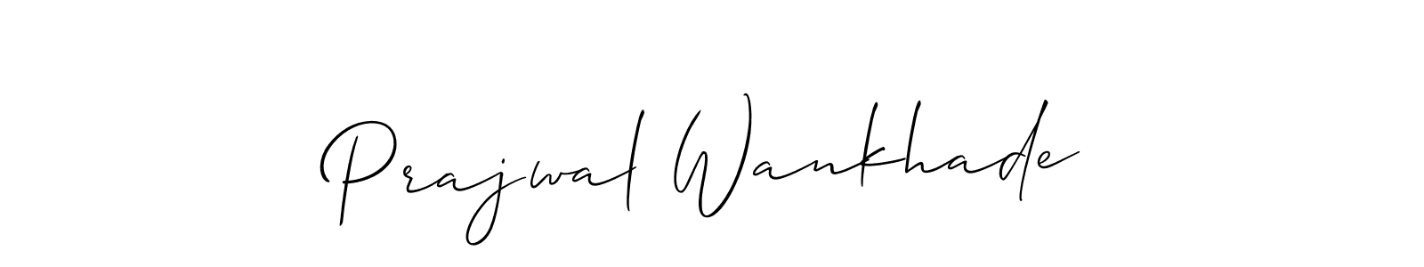 Design your own signature with our free online signature maker. With this signature software, you can create a handwritten (Allison_Script) signature for name Prajwal Wankhade. Prajwal Wankhade signature style 2 images and pictures png