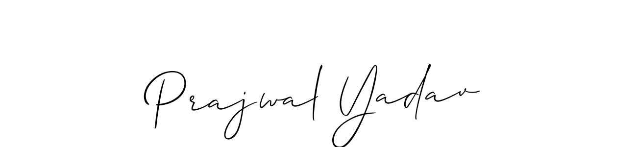 Make a beautiful signature design for name Prajwal Yadav. With this signature (Allison_Script) style, you can create a handwritten signature for free. Prajwal Yadav signature style 2 images and pictures png