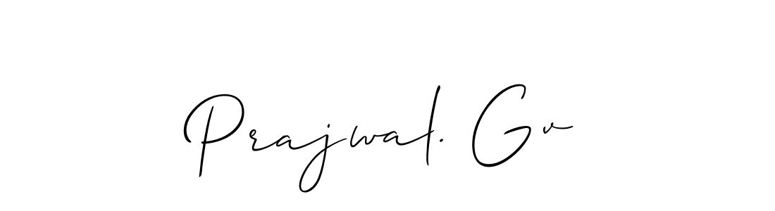You should practise on your own different ways (Allison_Script) to write your name (Prajwal. Gv) in signature. don't let someone else do it for you. Prajwal. Gv signature style 2 images and pictures png