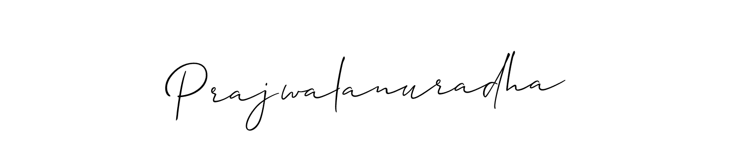 Also we have Prajwalanuradha name is the best signature style. Create professional handwritten signature collection using Allison_Script autograph style. Prajwalanuradha signature style 2 images and pictures png