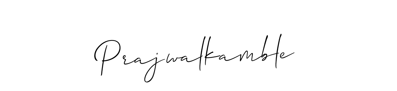 Design your own signature with our free online signature maker. With this signature software, you can create a handwritten (Allison_Script) signature for name Prajwalkamble. Prajwalkamble signature style 2 images and pictures png