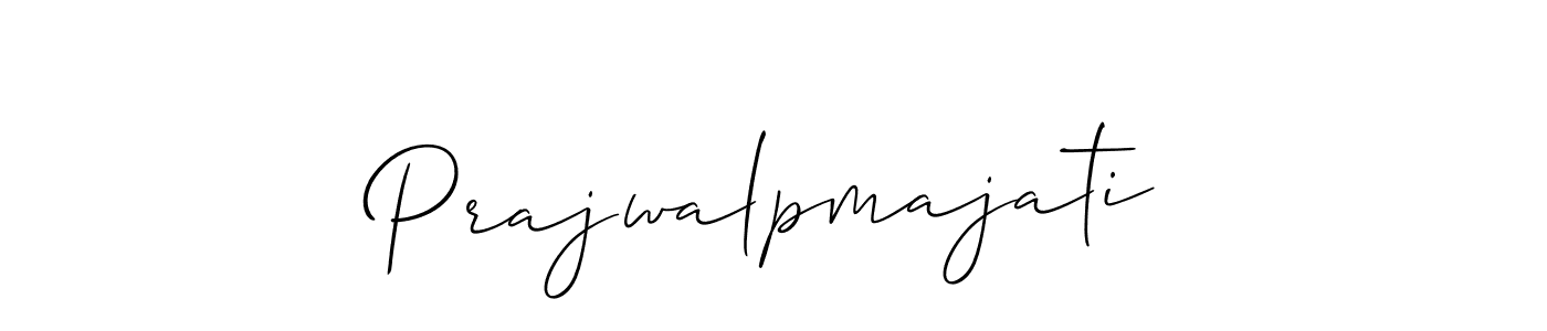 The best way (Allison_Script) to make a short signature is to pick only two or three words in your name. The name Prajwalpmajati include a total of six letters. For converting this name. Prajwalpmajati signature style 2 images and pictures png