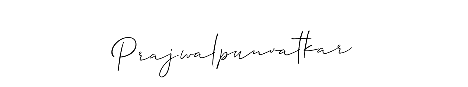 How to make Prajwalpunvatkar signature? Allison_Script is a professional autograph style. Create handwritten signature for Prajwalpunvatkar name. Prajwalpunvatkar signature style 2 images and pictures png