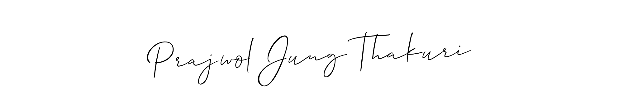 How to make Prajwol Jung Thakuri signature? Allison_Script is a professional autograph style. Create handwritten signature for Prajwol Jung Thakuri name. Prajwol Jung Thakuri signature style 2 images and pictures png