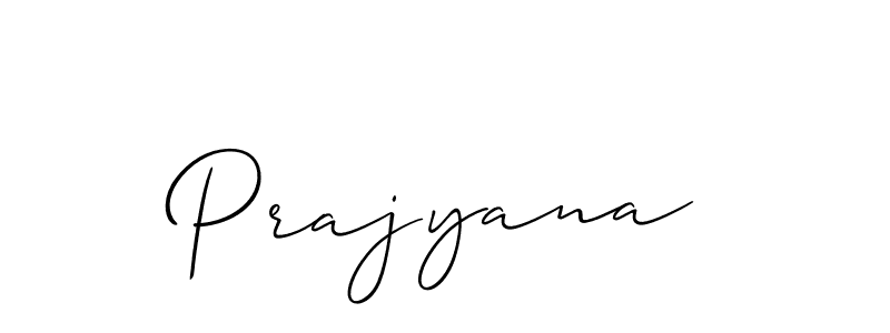 Make a beautiful signature design for name Prajyana. With this signature (Allison_Script) style, you can create a handwritten signature for free. Prajyana signature style 2 images and pictures png