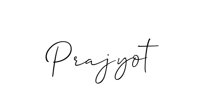 Also we have Prajyot name is the best signature style. Create professional handwritten signature collection using Allison_Script autograph style. Prajyot signature style 2 images and pictures png