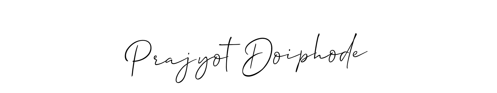 It looks lik you need a new signature style for name Prajyot Doiphode. Design unique handwritten (Allison_Script) signature with our free signature maker in just a few clicks. Prajyot Doiphode signature style 2 images and pictures png