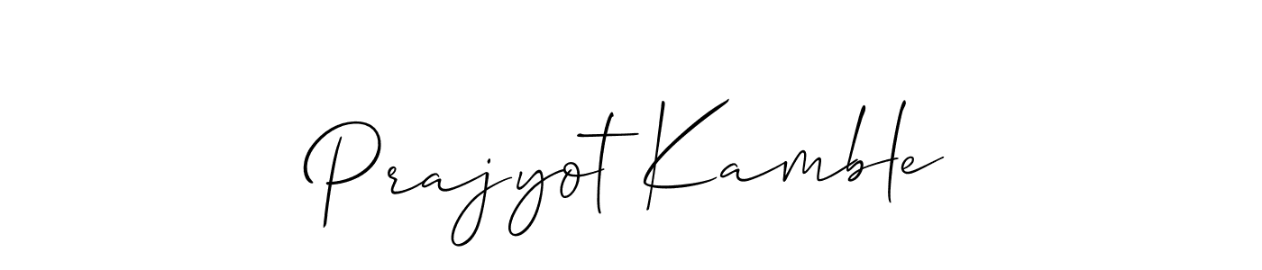Make a short Prajyot Kamble signature style. Manage your documents anywhere anytime using Allison_Script. Create and add eSignatures, submit forms, share and send files easily. Prajyot Kamble signature style 2 images and pictures png