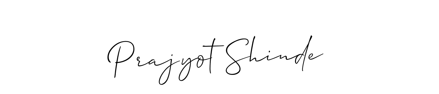 You should practise on your own different ways (Allison_Script) to write your name (Prajyot Shinde) in signature. don't let someone else do it for you. Prajyot Shinde signature style 2 images and pictures png