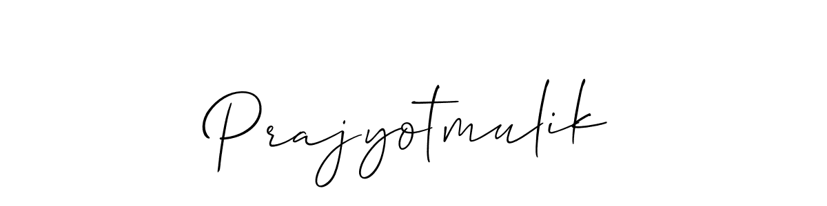 How to Draw Prajyotmulik signature style? Allison_Script is a latest design signature styles for name Prajyotmulik. Prajyotmulik signature style 2 images and pictures png
