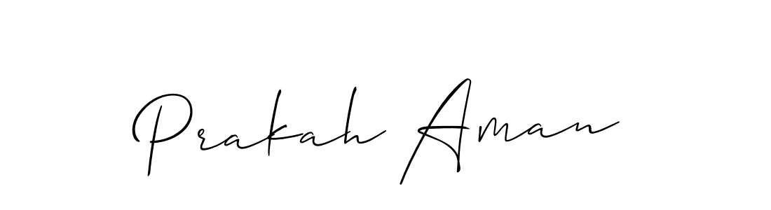 Use a signature maker to create a handwritten signature online. With this signature software, you can design (Allison_Script) your own signature for name Prakah Aman. Prakah Aman signature style 2 images and pictures png