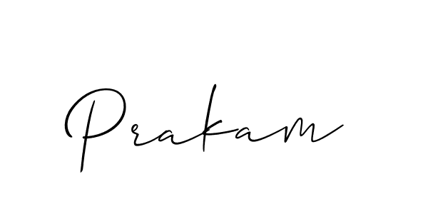 How to make Prakam signature? Allison_Script is a professional autograph style. Create handwritten signature for Prakam name. Prakam signature style 2 images and pictures png