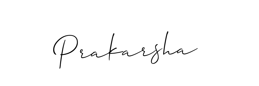 It looks lik you need a new signature style for name Prakarsha. Design unique handwritten (Allison_Script) signature with our free signature maker in just a few clicks. Prakarsha signature style 2 images and pictures png