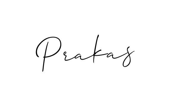 Use a signature maker to create a handwritten signature online. With this signature software, you can design (Allison_Script) your own signature for name Prakas. Prakas signature style 2 images and pictures png
