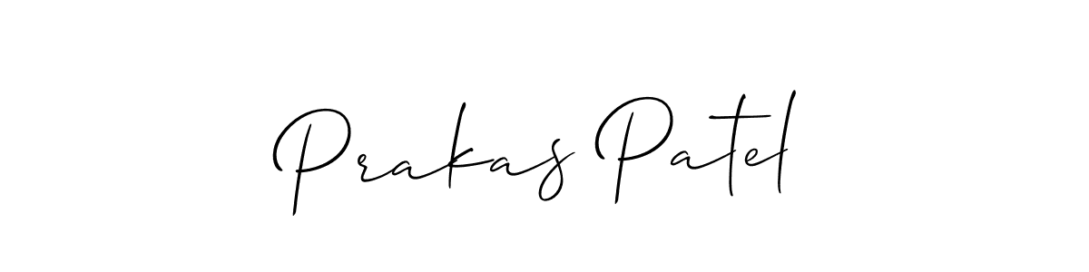 Make a short Prakas Patel signature style. Manage your documents anywhere anytime using Allison_Script. Create and add eSignatures, submit forms, share and send files easily. Prakas Patel signature style 2 images and pictures png