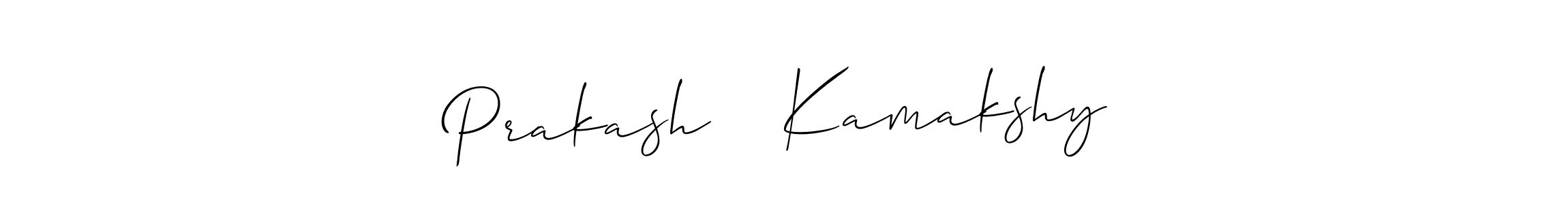 How to make Prakash ❤️ Kamakshy name signature. Use Allison_Script style for creating short signs online. This is the latest handwritten sign. Prakash ❤️ Kamakshy signature style 2 images and pictures png