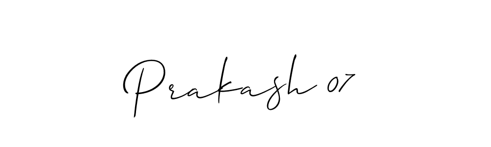 Make a beautiful signature design for name Prakash 07. With this signature (Allison_Script) style, you can create a handwritten signature for free. Prakash 07 signature style 2 images and pictures png