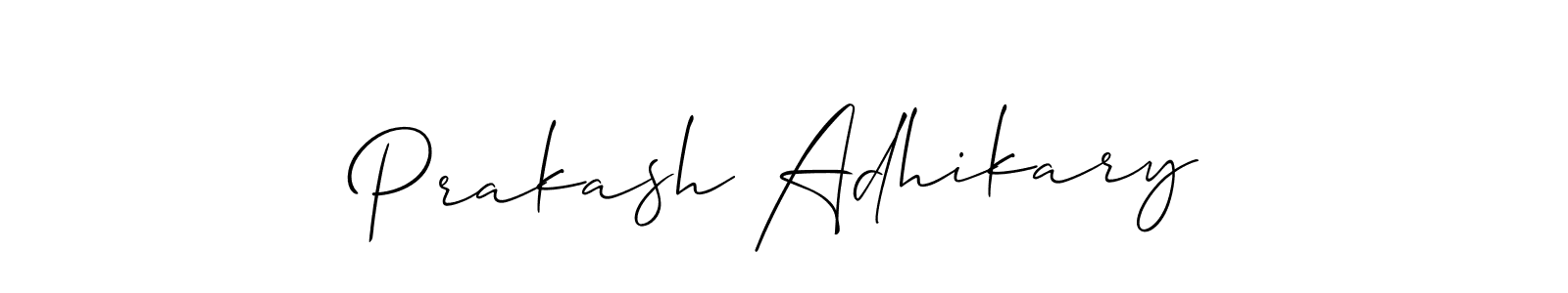 Prakash Adhikary stylish signature style. Best Handwritten Sign (Allison_Script) for my name. Handwritten Signature Collection Ideas for my name Prakash Adhikary. Prakash Adhikary signature style 2 images and pictures png