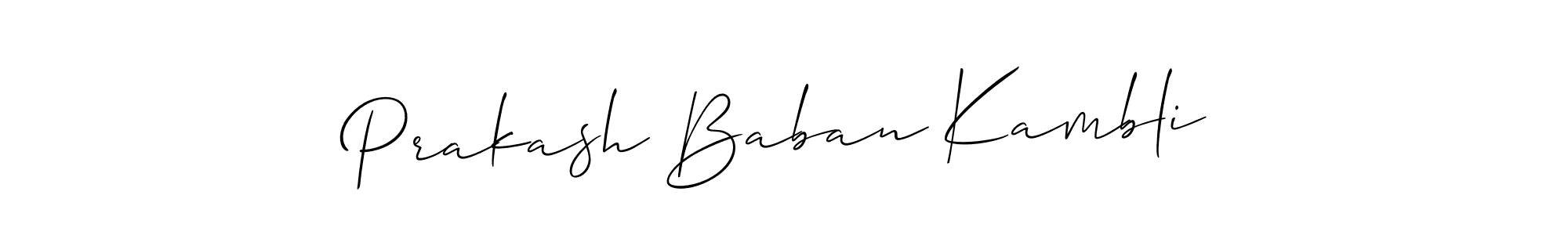 It looks lik you need a new signature style for name Prakash Baban Kambli. Design unique handwritten (Allison_Script) signature with our free signature maker in just a few clicks. Prakash Baban Kambli signature style 2 images and pictures png