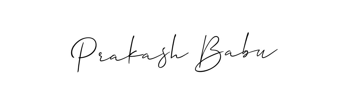 Create a beautiful signature design for name Prakash Babu. With this signature (Allison_Script) fonts, you can make a handwritten signature for free. Prakash Babu signature style 2 images and pictures png