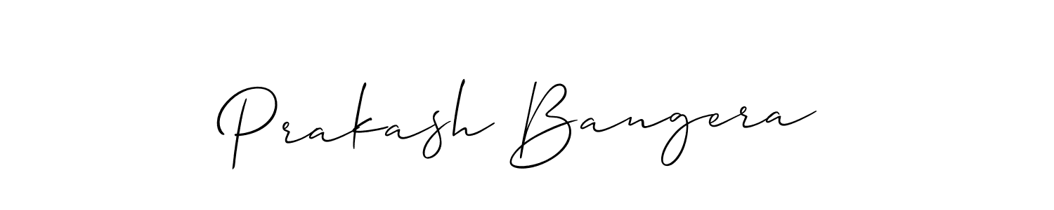 Use a signature maker to create a handwritten signature online. With this signature software, you can design (Allison_Script) your own signature for name Prakash Bangera. Prakash Bangera signature style 2 images and pictures png