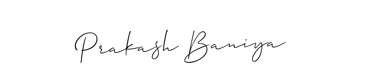 Allison_Script is a professional signature style that is perfect for those who want to add a touch of class to their signature. It is also a great choice for those who want to make their signature more unique. Get Prakash Baniya name to fancy signature for free. Prakash Baniya signature style 2 images and pictures png