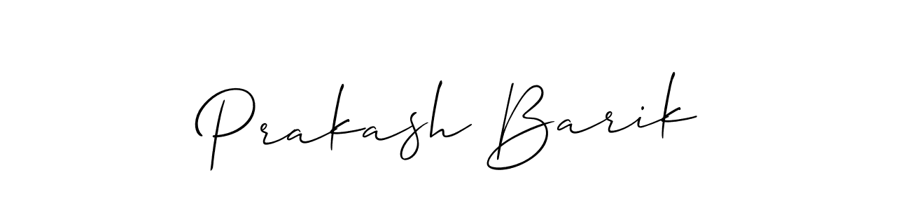 Use a signature maker to create a handwritten signature online. With this signature software, you can design (Allison_Script) your own signature for name Prakash Barik. Prakash Barik signature style 2 images and pictures png