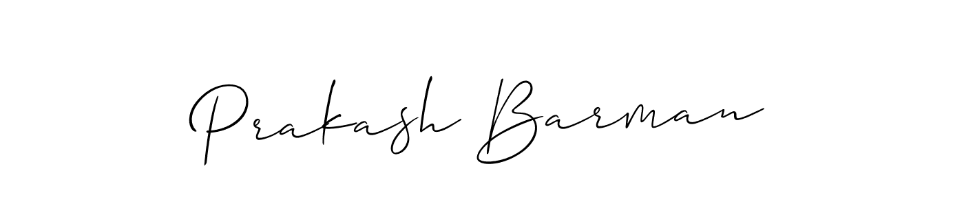 How to make Prakash Barman name signature. Use Allison_Script style for creating short signs online. This is the latest handwritten sign. Prakash Barman signature style 2 images and pictures png