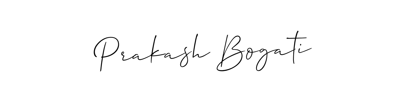 Make a beautiful signature design for name Prakash Bogati. With this signature (Allison_Script) style, you can create a handwritten signature for free. Prakash Bogati signature style 2 images and pictures png