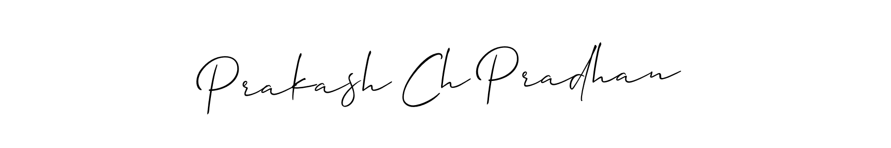 You should practise on your own different ways (Allison_Script) to write your name (Prakash Ch Pradhan) in signature. don't let someone else do it for you. Prakash Ch Pradhan signature style 2 images and pictures png