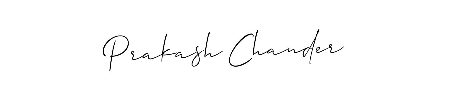 Design your own signature with our free online signature maker. With this signature software, you can create a handwritten (Allison_Script) signature for name Prakash Chander. Prakash Chander signature style 2 images and pictures png