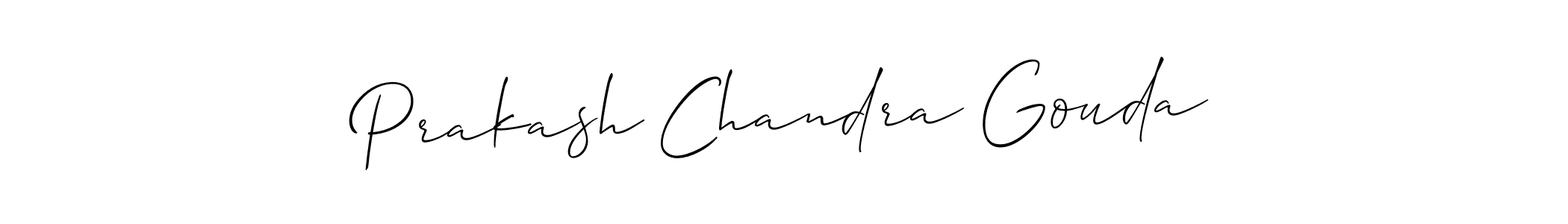 Make a short Prakash Chandra Gouda signature style. Manage your documents anywhere anytime using Allison_Script. Create and add eSignatures, submit forms, share and send files easily. Prakash Chandra Gouda signature style 2 images and pictures png