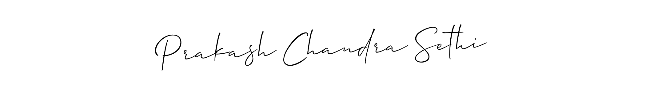 How to make Prakash Chandra Sethi signature? Allison_Script is a professional autograph style. Create handwritten signature for Prakash Chandra Sethi name. Prakash Chandra Sethi signature style 2 images and pictures png