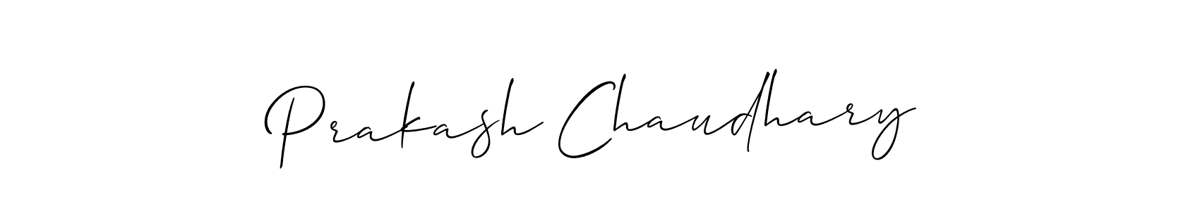 Use a signature maker to create a handwritten signature online. With this signature software, you can design (Allison_Script) your own signature for name Prakash Chaudhary. Prakash Chaudhary signature style 2 images and pictures png