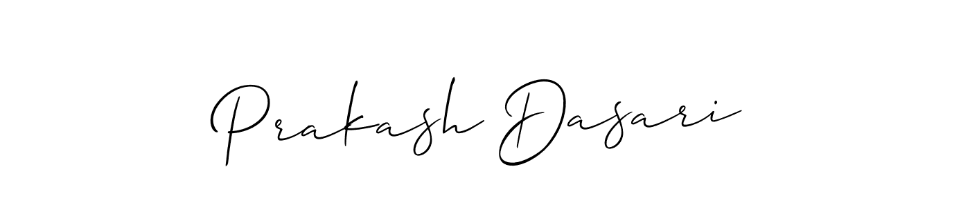 The best way (Allison_Script) to make a short signature is to pick only two or three words in your name. The name Prakash Dasari include a total of six letters. For converting this name. Prakash Dasari signature style 2 images and pictures png