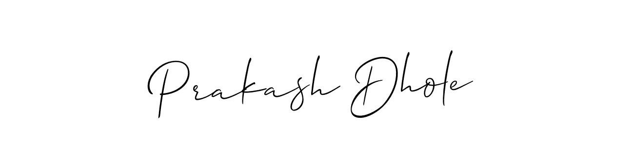 Prakash Dhole stylish signature style. Best Handwritten Sign (Allison_Script) for my name. Handwritten Signature Collection Ideas for my name Prakash Dhole. Prakash Dhole signature style 2 images and pictures png