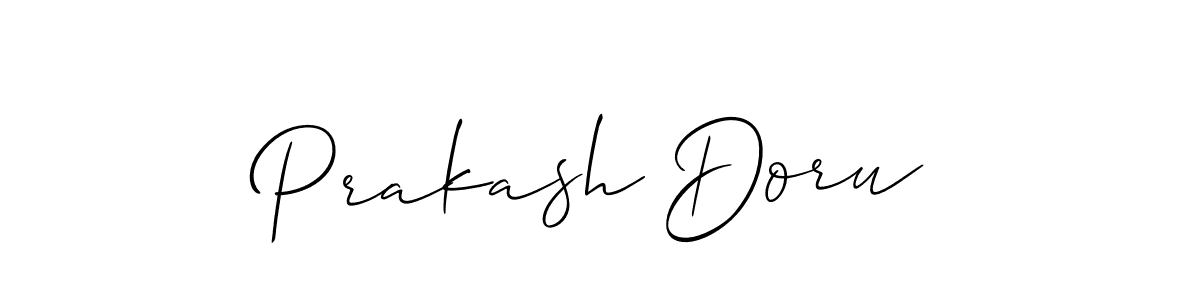 Also You can easily find your signature by using the search form. We will create Prakash Doru name handwritten signature images for you free of cost using Allison_Script sign style. Prakash Doru signature style 2 images and pictures png