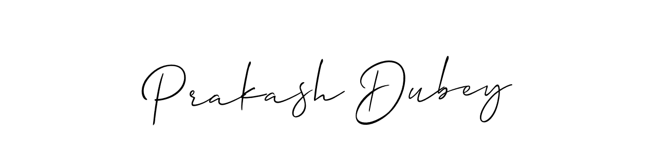 How to make Prakash Dubey name signature. Use Allison_Script style for creating short signs online. This is the latest handwritten sign. Prakash Dubey signature style 2 images and pictures png