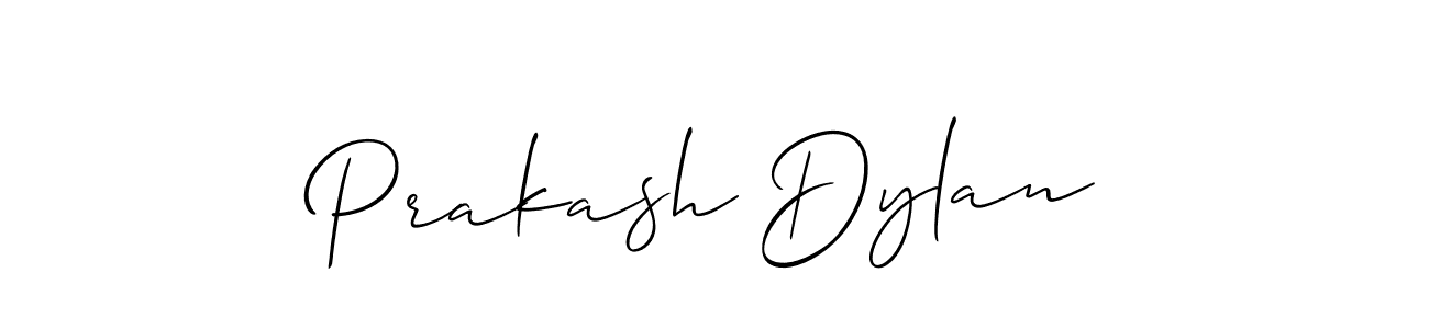 How to make Prakash Dylan name signature. Use Allison_Script style for creating short signs online. This is the latest handwritten sign. Prakash Dylan signature style 2 images and pictures png