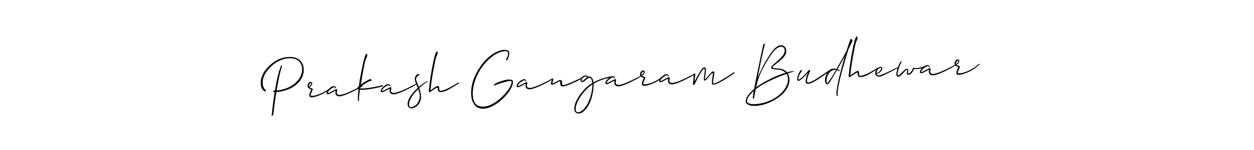 How to make Prakash Gangaram Budhewar signature? Allison_Script is a professional autograph style. Create handwritten signature for Prakash Gangaram Budhewar name. Prakash Gangaram Budhewar signature style 2 images and pictures png