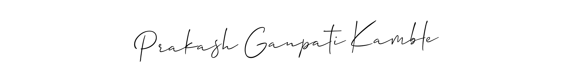 Make a beautiful signature design for name Prakash Ganpati Kamble. With this signature (Allison_Script) style, you can create a handwritten signature for free. Prakash Ganpati Kamble signature style 2 images and pictures png