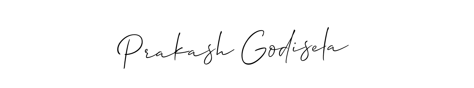 How to make Prakash Godisela signature? Allison_Script is a professional autograph style. Create handwritten signature for Prakash Godisela name. Prakash Godisela signature style 2 images and pictures png