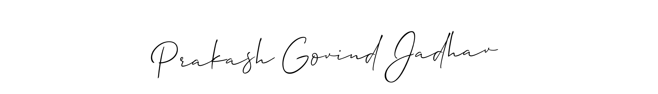 Use a signature maker to create a handwritten signature online. With this signature software, you can design (Allison_Script) your own signature for name Prakash Govind Jadhav. Prakash Govind Jadhav signature style 2 images and pictures png