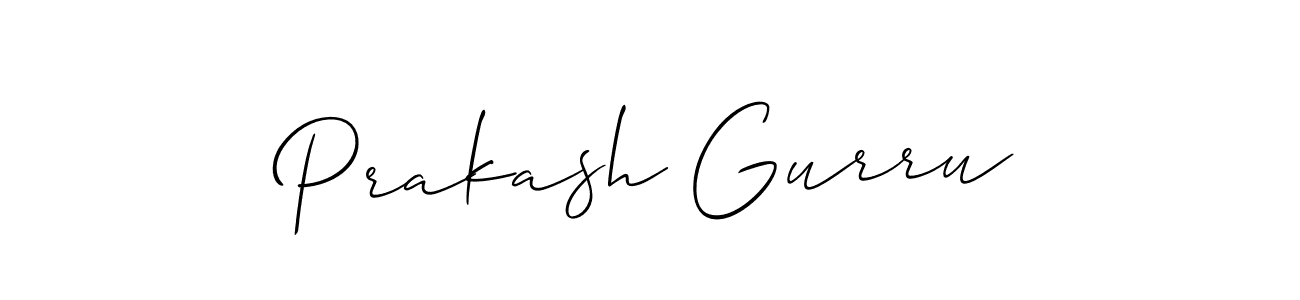 if you are searching for the best signature style for your name Prakash Gurru. so please give up your signature search. here we have designed multiple signature styles  using Allison_Script. Prakash Gurru signature style 2 images and pictures png
