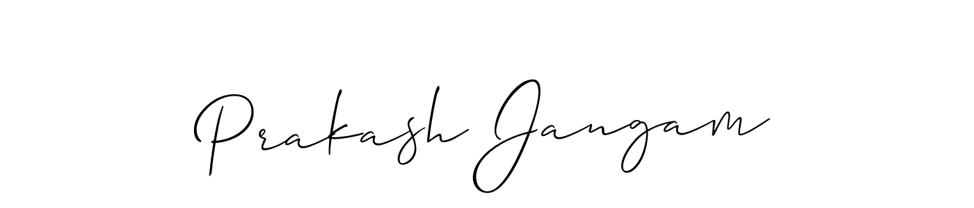 Use a signature maker to create a handwritten signature online. With this signature software, you can design (Allison_Script) your own signature for name Prakash Jangam. Prakash Jangam signature style 2 images and pictures png