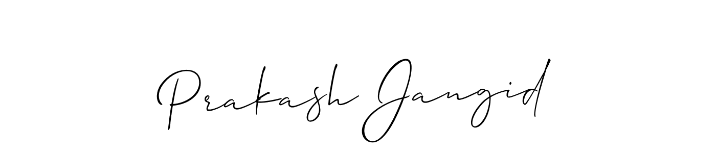 if you are searching for the best signature style for your name Prakash Jangid. so please give up your signature search. here we have designed multiple signature styles  using Allison_Script. Prakash Jangid signature style 2 images and pictures png